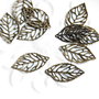 Charm [ 4 buc ] frunzulite filigre bronz antic