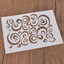 9761 - Stencil / sablon, plastic, valuri