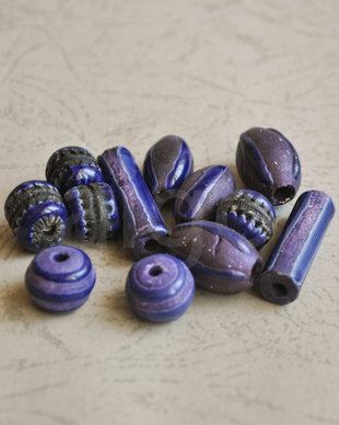 lot 10 Margele peruviene din ceramica 029