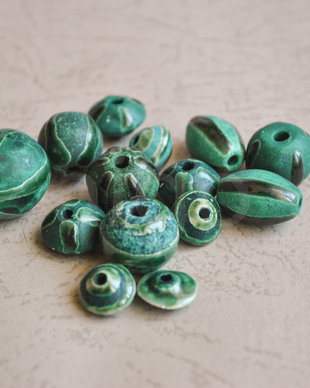 lot 10 Margele peruviene din ceramica 031