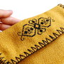 Portofel  din lana cu broderie traditionala romaneasca