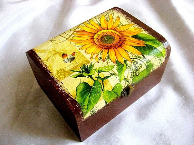 Cutie din lemn -floarea soarelui-29366