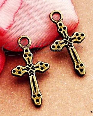 Charm cruce, bronz antichizat