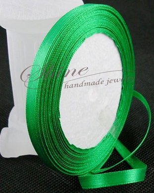 Panglica satin verde, 12mm