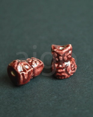 Margele peruviene din ceramica - bufnita