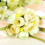 9763 - Flori decorative, buchetel tip bratara / corsaj, material textil, diametru 7cm