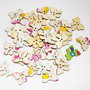 Nasturi din lemn + material textil aplicat