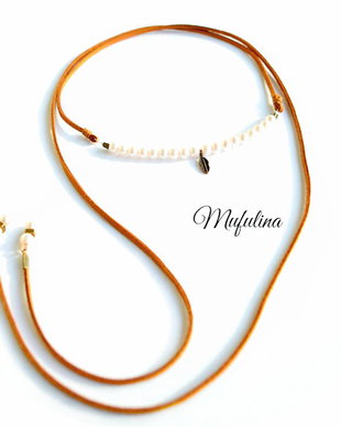 Choker lung cu perlute