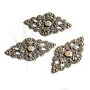 Baza metalica filigree nuanta bronz antic,  flexibile, decorative