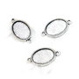 Conector oval argintiu antichizat   [ int. 17 x 12 mm ]