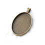 Baza ovala pandant -  bronz antic - int. 30 x 22 mm