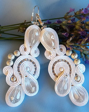 Cercei soutache mireasa