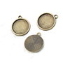 Baza pandant rotund , nuanta bronz antic - int. 16 mm