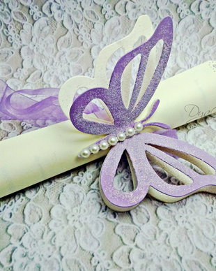 Invitatie nunta/botez Fluture