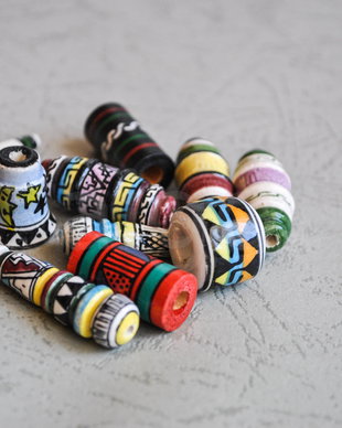Lot Margele peruviene din ceramica 02