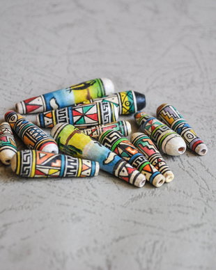 Lot Margele peruviene din ceramica 06