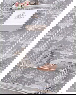 Raft mare din fier forjat Antik White