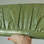 POSETA PLIC PIELE SARPE VERDE