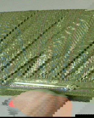 POSETA PLIC PIELE SARPE VERDE