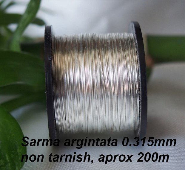 Sarma argintata 0.315mm, nontarnish (aprox 200m)