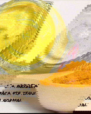 ,,TURMERIC SI ARGILA ALBA'' - Masca naturala ptr tenul mixt, gras ori normal (50ml)
