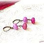 Cercei Agate magenta