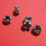 Margele cu cristale albe tip Pandora aprox 9x13 mm