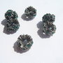 Margele cu cristale verzi tip Pandora aprox 9x13 mm