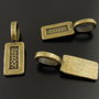 9592 - (25b) Agatatoare pt lipit pandative, bronz, 12x7x1mm