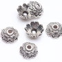 9616 - (100b) Capacele margele, argintiu, 8x3mm