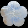 9544 - Pandantiv / charms, sidef, floare sculptata, bleu, 44x43x3mm