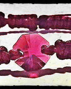 Bratara reglabila cu piatra Swarovski Octogon Ruby