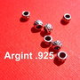 Tub Bali din argint antichizat aprox 4x5 mm