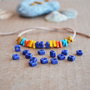 Margele patrate ceramica greceasca Mikonos dark blue 6x2mm KERM 009