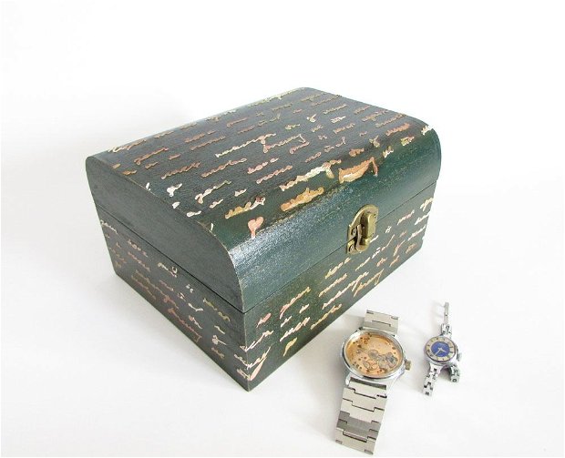 Cutie pentru ceasuri "Scris vintage"