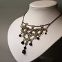 Colier cu margele onix in stil gothic