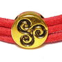 Slide Charm auriu antichizat, 13 mm