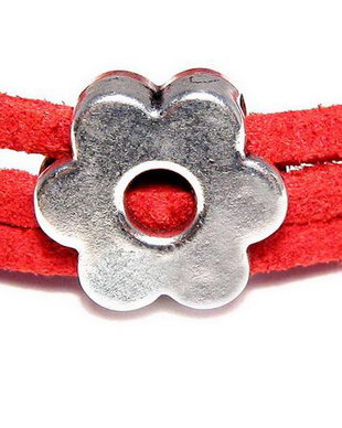 Slide Charm argintiu antichizat, 13 mm