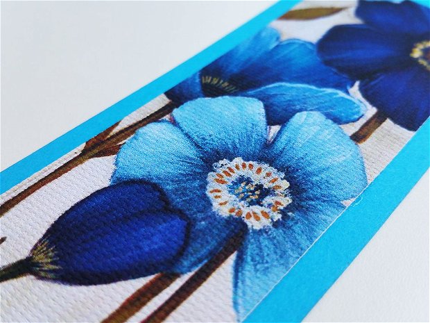 Semn de carte - Blue Flower