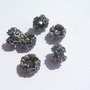 Margele cu cristale albastre tip Pandora aprox 9x13 mm