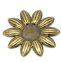 9809 - (10buc) Accesoriu decorativ / otnamental, baza cabochon, floare, aliaj metalic bronz, 34x34x0,5mm