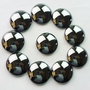 9747 - (4buc) Cabochon, hematit negru, 18x18x5mm