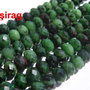 Rondele mari fatetate din ruby - zoisite aprox 9.5-10x7 mm - 1 sirag de 58 bucati - aprox 40 cm -fara inchizatoare