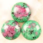 9743 - (3buc) Cabochon, ruby fuchsite, 20x20x7mm