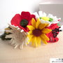 Coronita/diadema/cordeluta cu flori de camp (vanduta) - Unicat