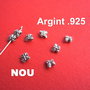 Fluturas din argint partial antichizat aprox 3x5x5 mm