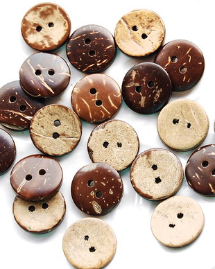 Nasturi din lemn de cocos - 12.5 mm / 15 mm