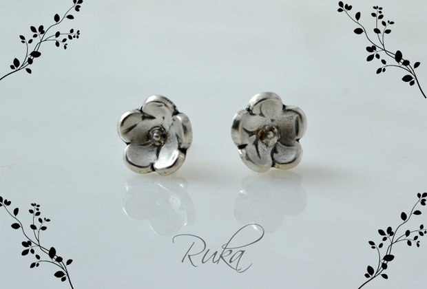 Cercei din argint ''Vintage flowers''