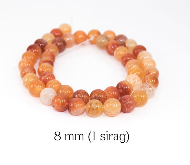 Agate naturale, 8 mm, 1 sirag