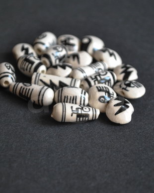 Lot margele ceramica Peru ( lot 07)